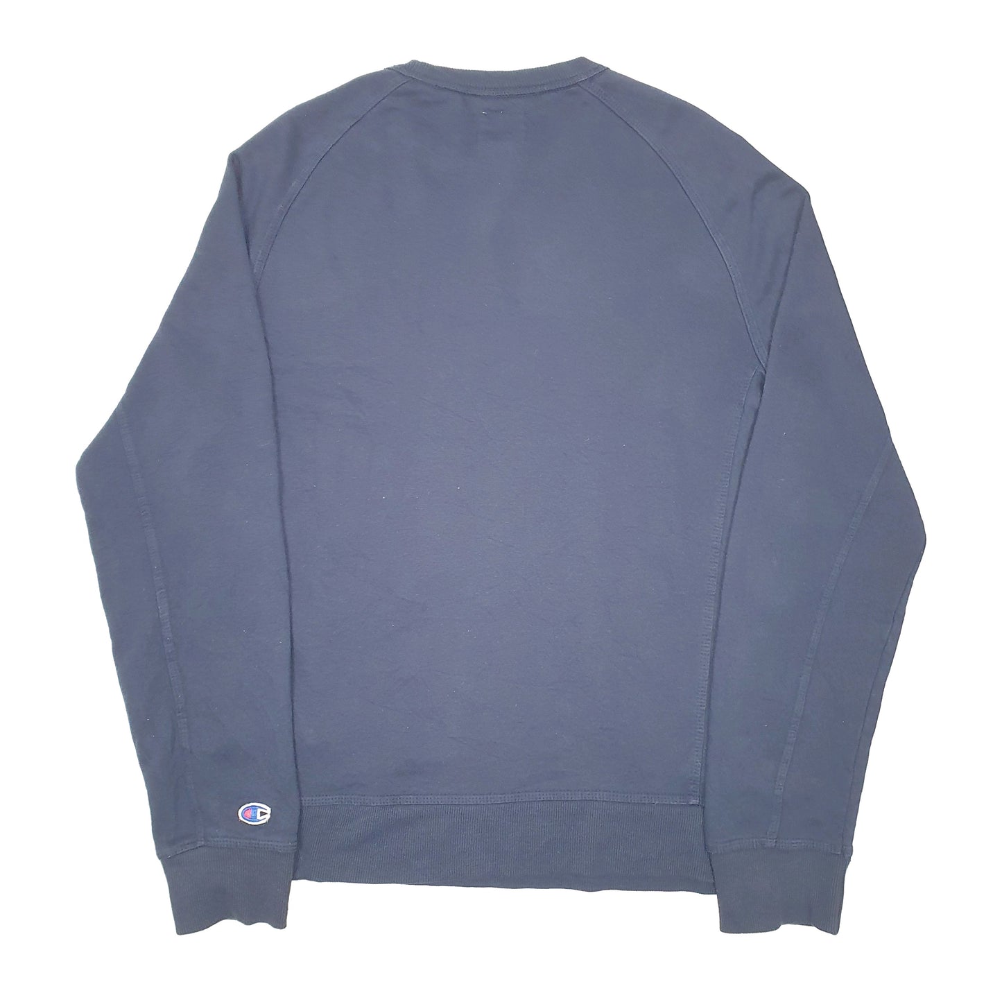 Womens Navy Champion Script Spellout Crewneck Jumper