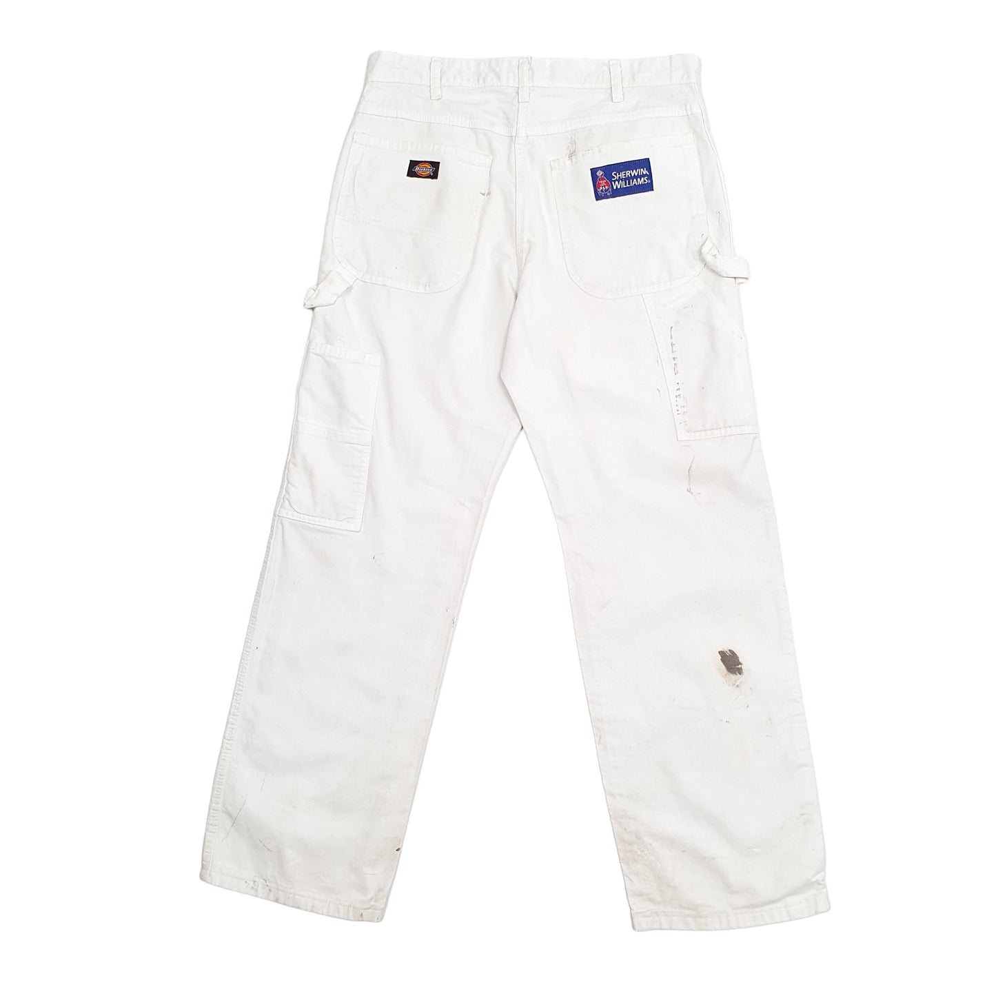 Mens White Dickies  Carpenter Trousers