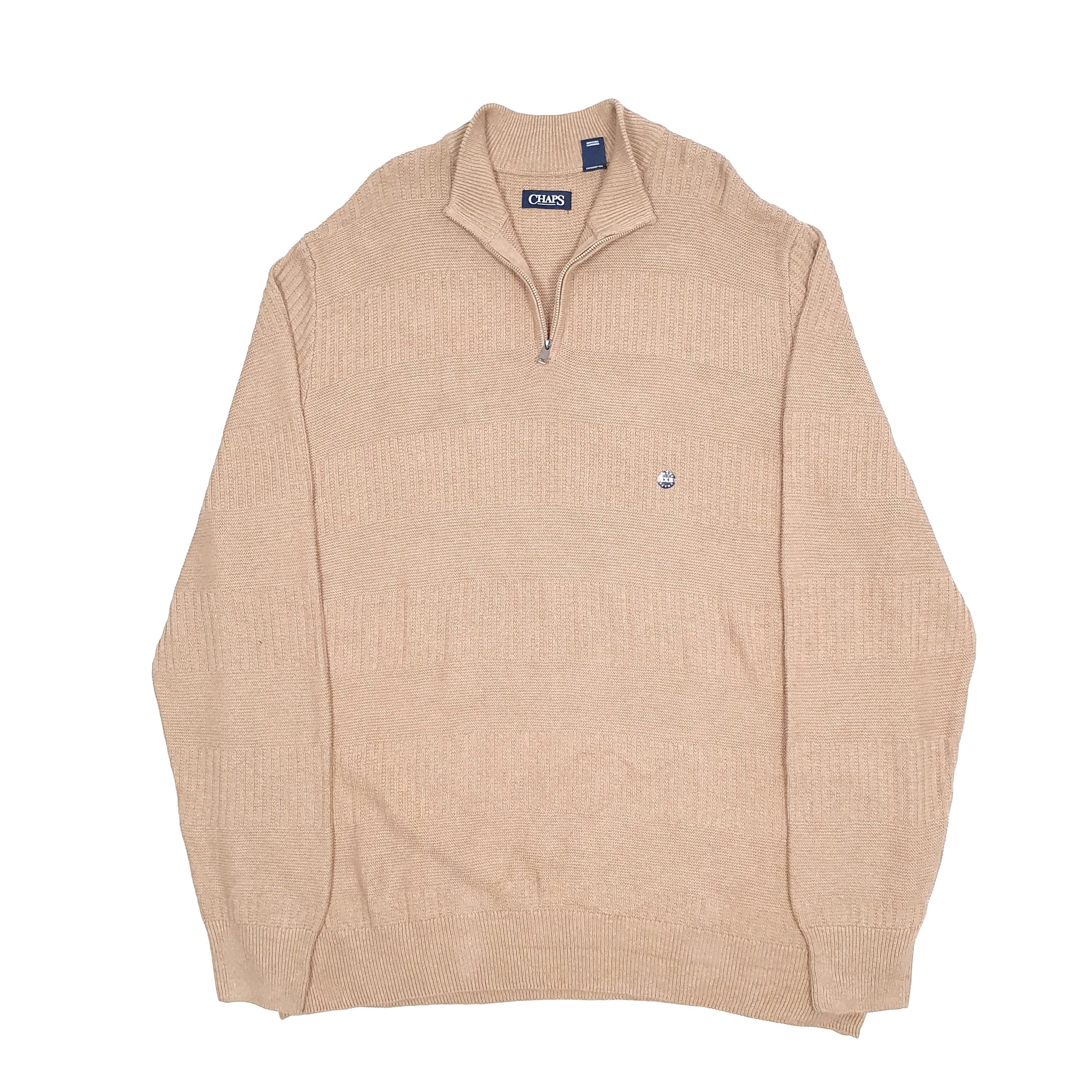 Chaps Quarter Zip 4XB Tan
