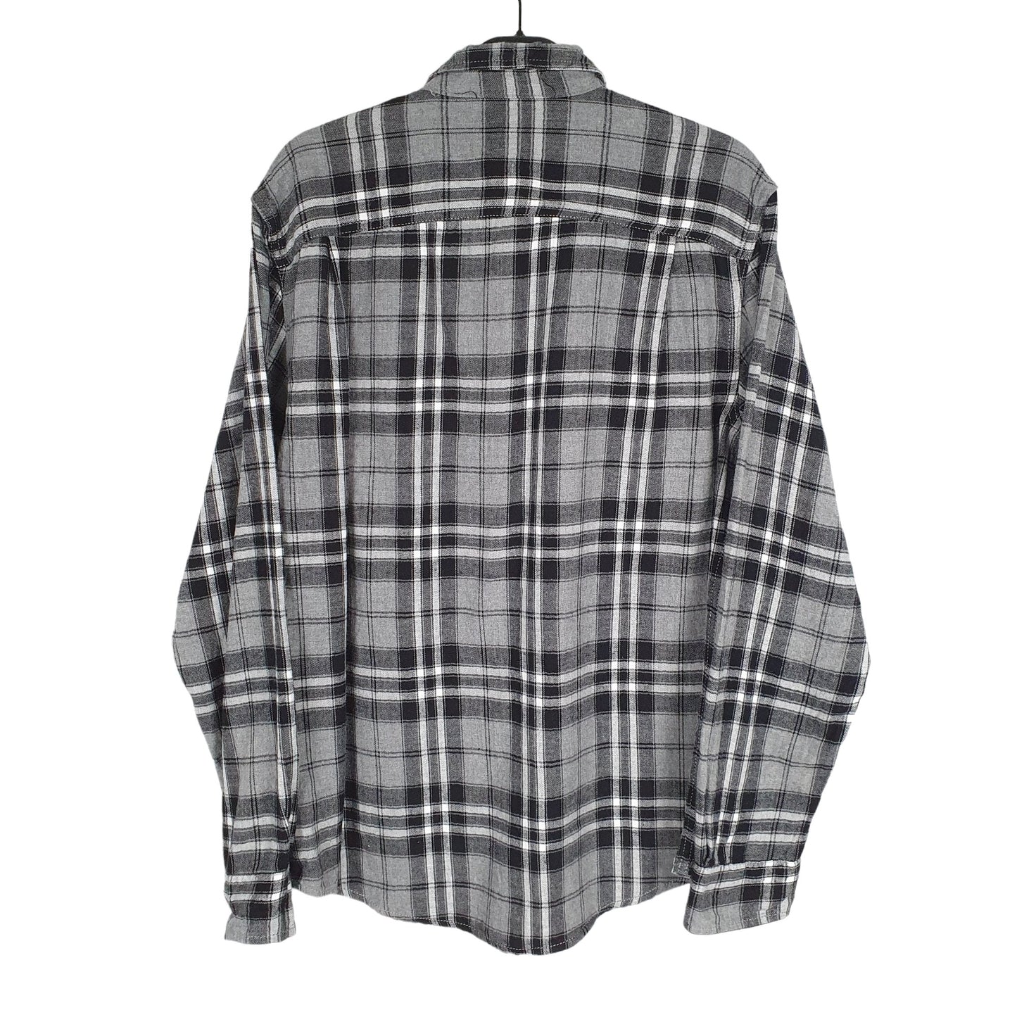 George Long Sleeve Regular Fit Check Flannel Shirt Shacket Grey