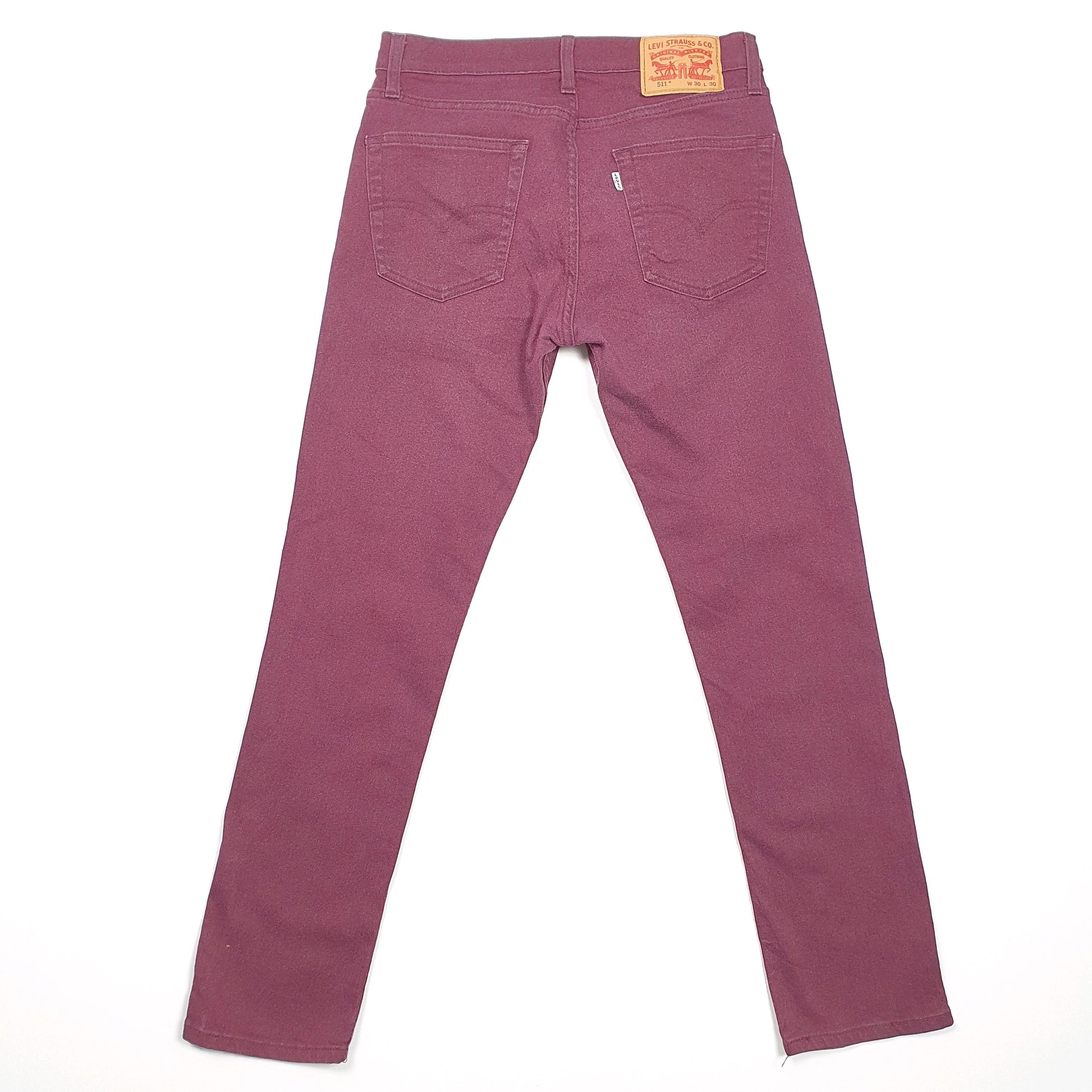 Levis 511 Slim Fit Jeans W30 L29 Burgundy