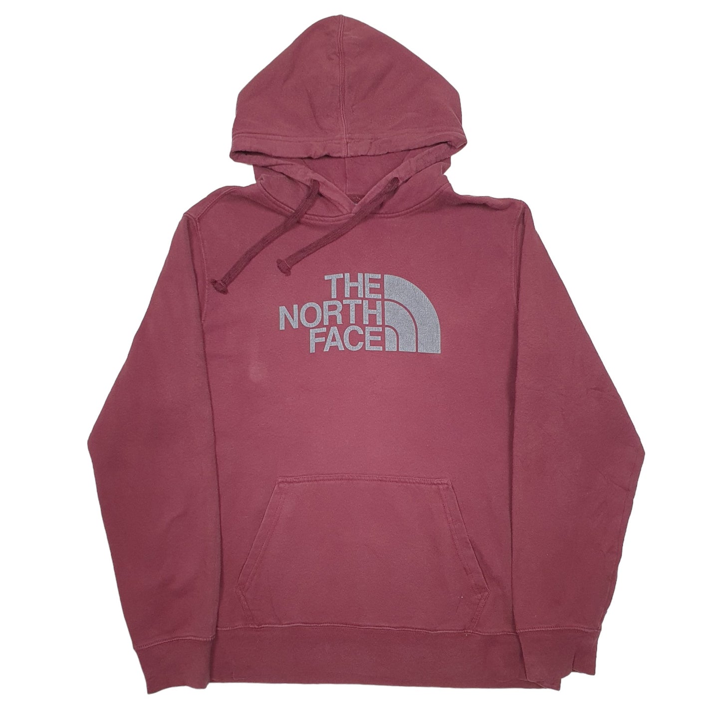 Mens Burgundy The North Face Spellout Hoodie Jumper