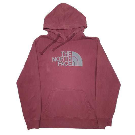 Mens Burgundy The North Face Spellout Hoodie Jumper