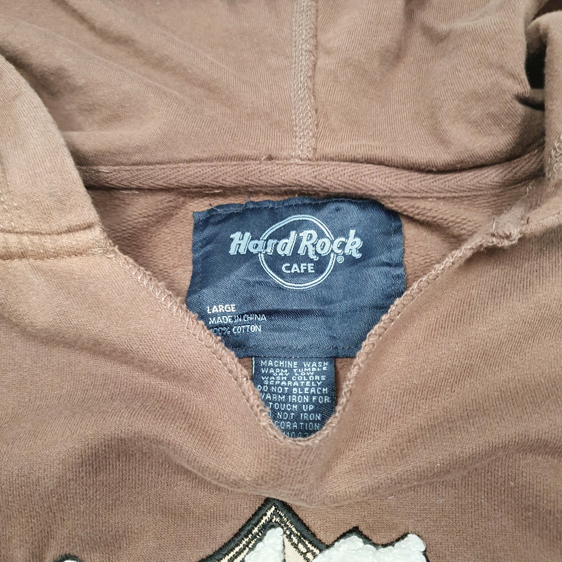Womens Brown Hard Rock Cafe Denver Hoodie Jumper