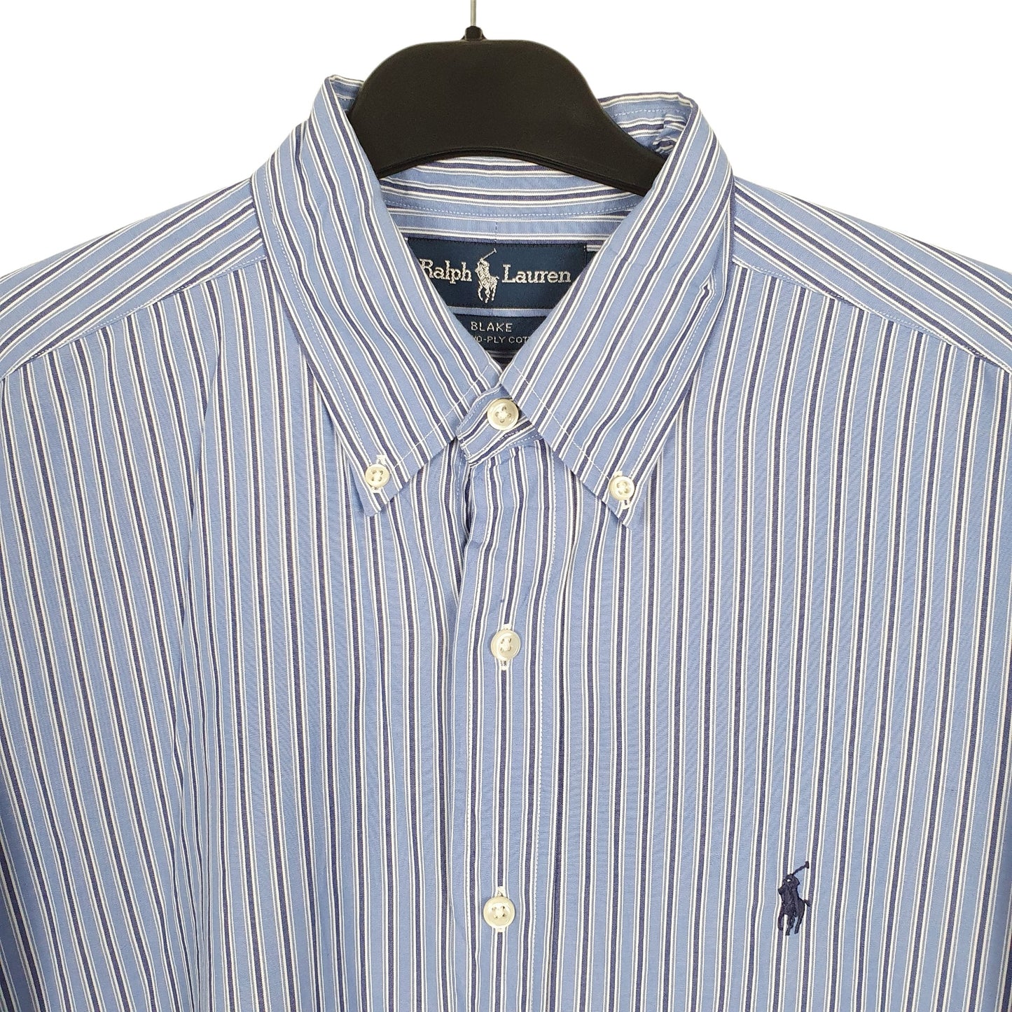 Ralph Lauren Long Sleeve Blake Fit Pinstripe Shirt Blue
