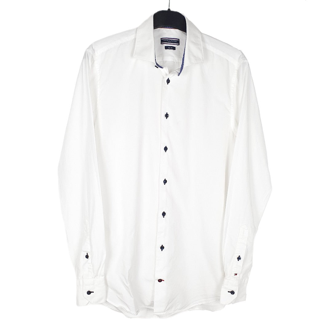 White Tommy Hilfiger Long Sleeve Shirt