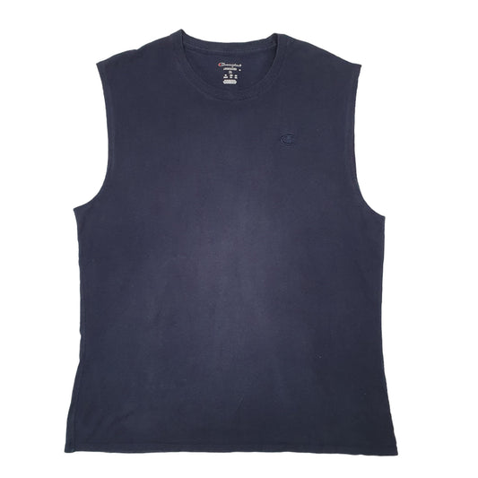 Champion Vest Sleeveless Short Sleeve T Shirt Navy