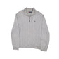 Chaps Cable Knit Quarter Zip XL Grey