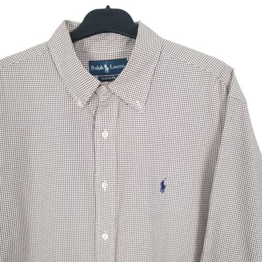 Ralph Lauren Long Sleeve Classic Fit Check Shirt Brown
