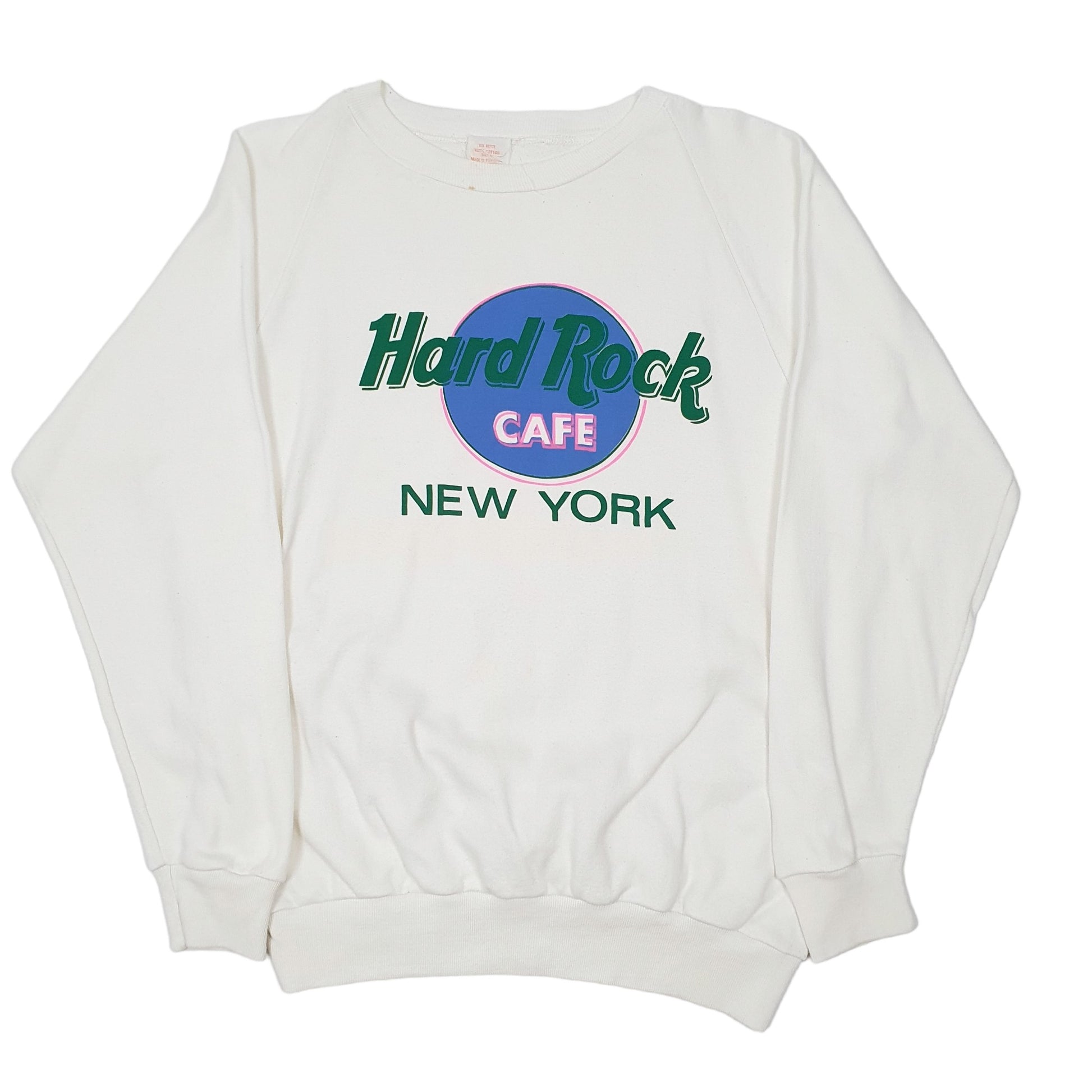 Womens Cream Hard Rock Cafe Vintage New York Crewneck Jumper