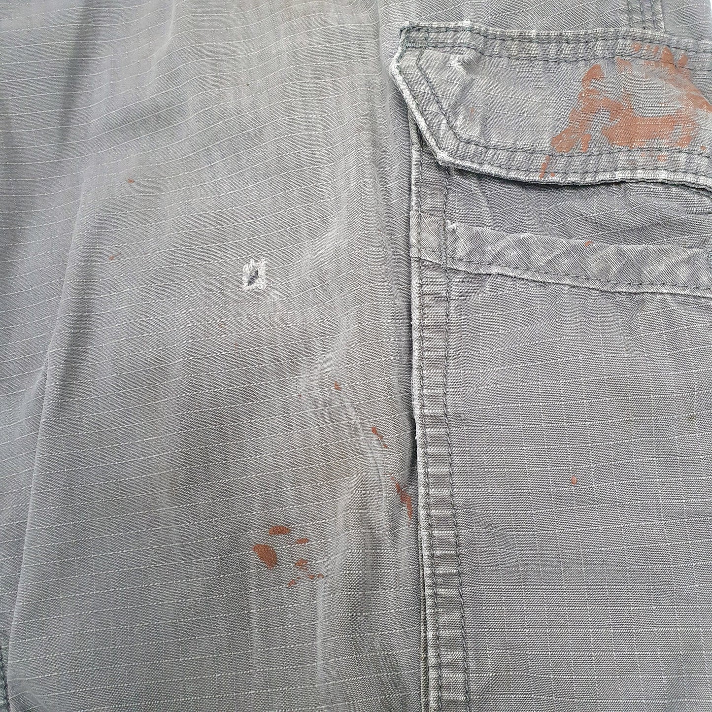 Mens Carhartt Combat Grey Cargo Trousers W38 L29 Grey