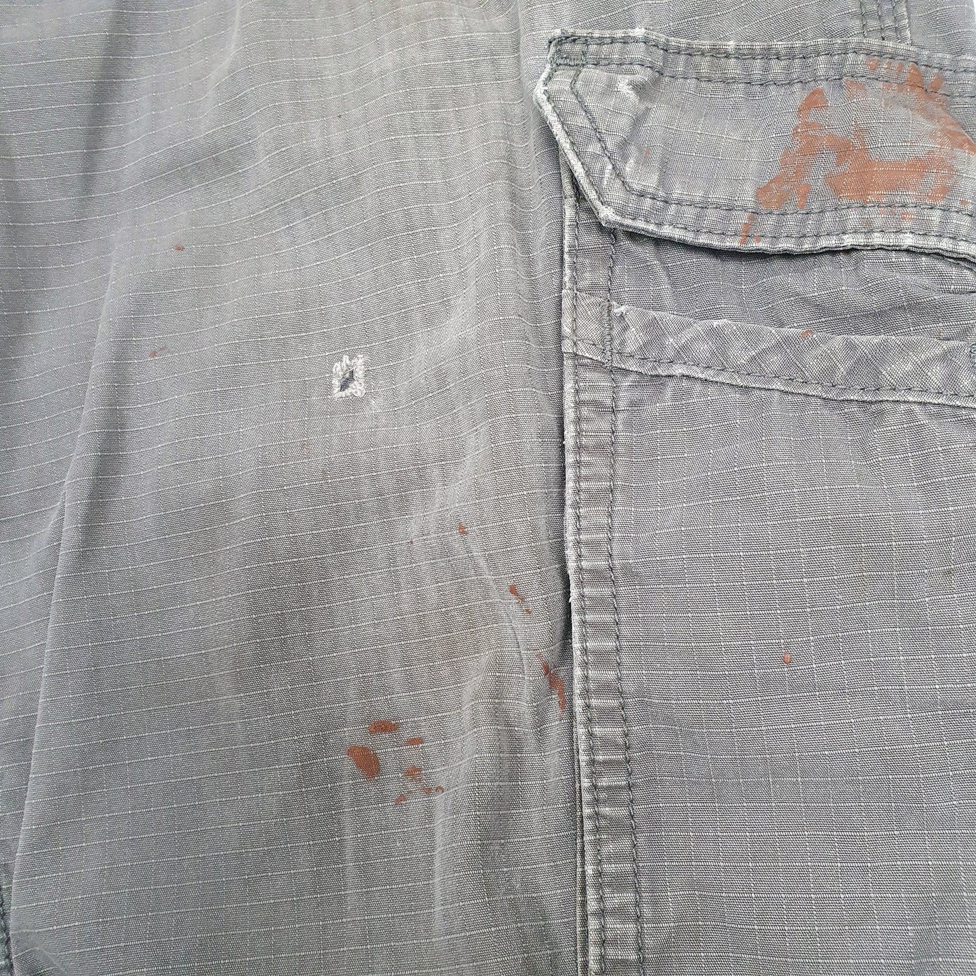 Mens Carhartt Combat Grey Cargo Trousers W38 L29 Grey