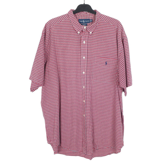 Ralph Lauren Short Sleeve Blake Fit Check Shirt Red