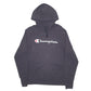 Womens Black Champion Spellout Hoodie Jumper