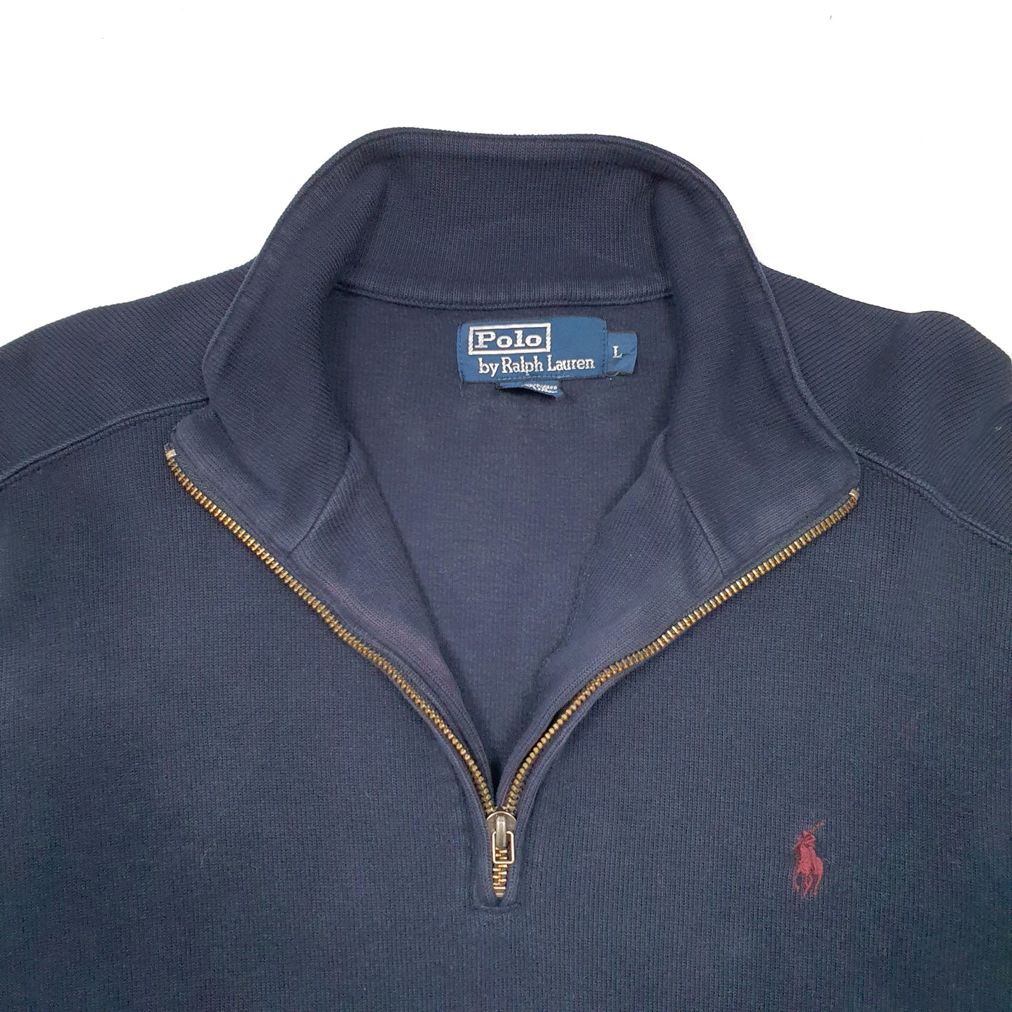Mens Navy Polo Ralph Lauren  Quarter Zip Jumper
