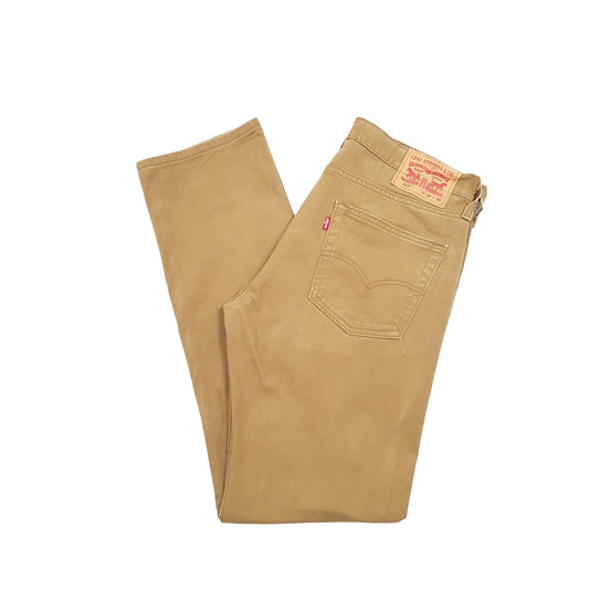 Levis 513 Slim Fit Jeans W32 L31 Beige