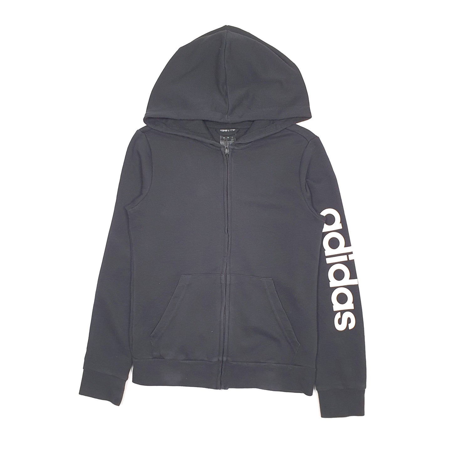 Womens Black Adidas Hoodie Full Zip Jumper