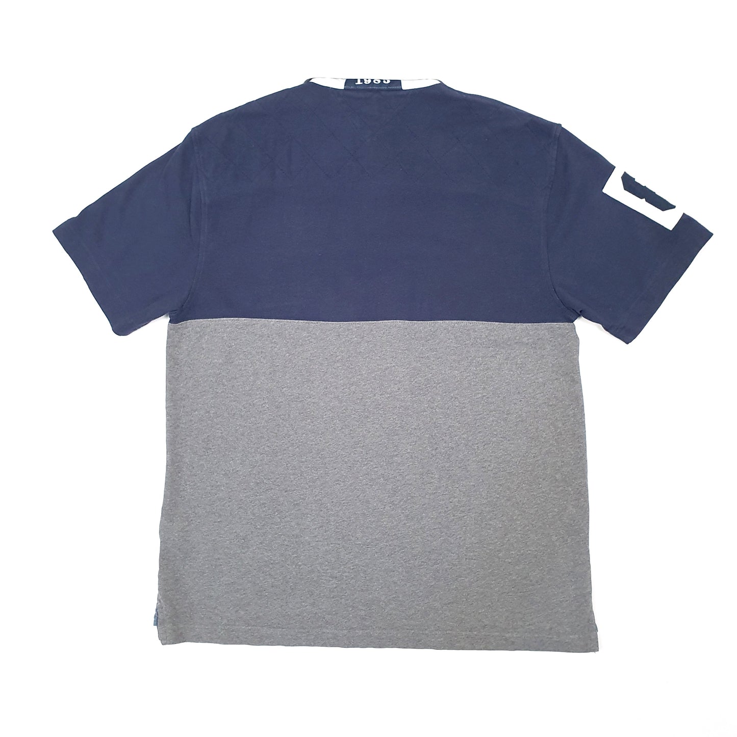 Mens Grey Tommy Hilfiger Rugby Spellout Short Sleeve Polo Shirt