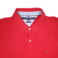 Mens Red Tommy Hilfiger  Short Sleeve Polo Shirt