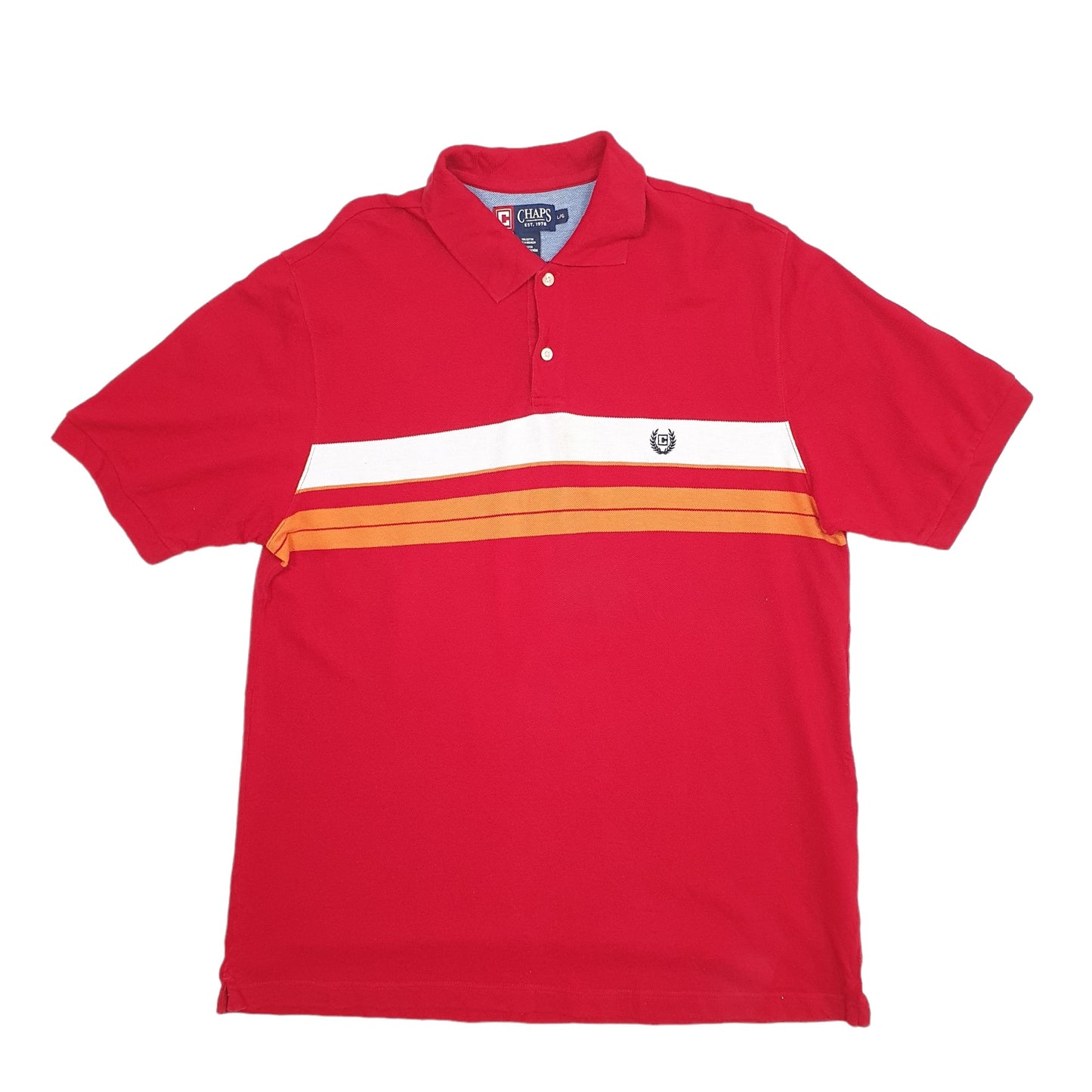 Chaps Short Sleeve Polo Shirt Red