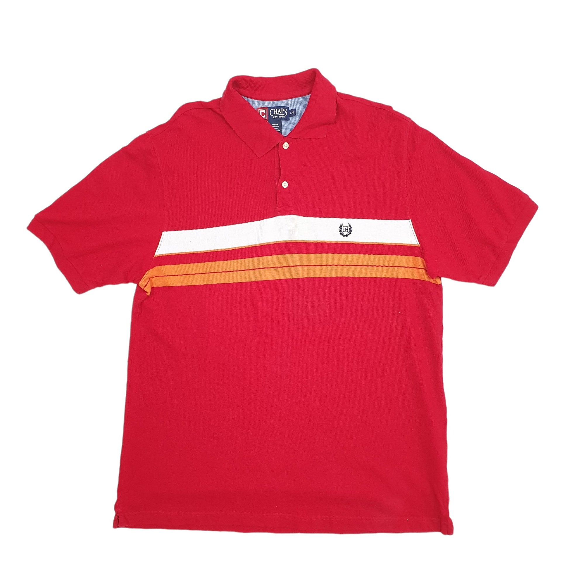 Chaps Short Sleeve Polo Shirt Red