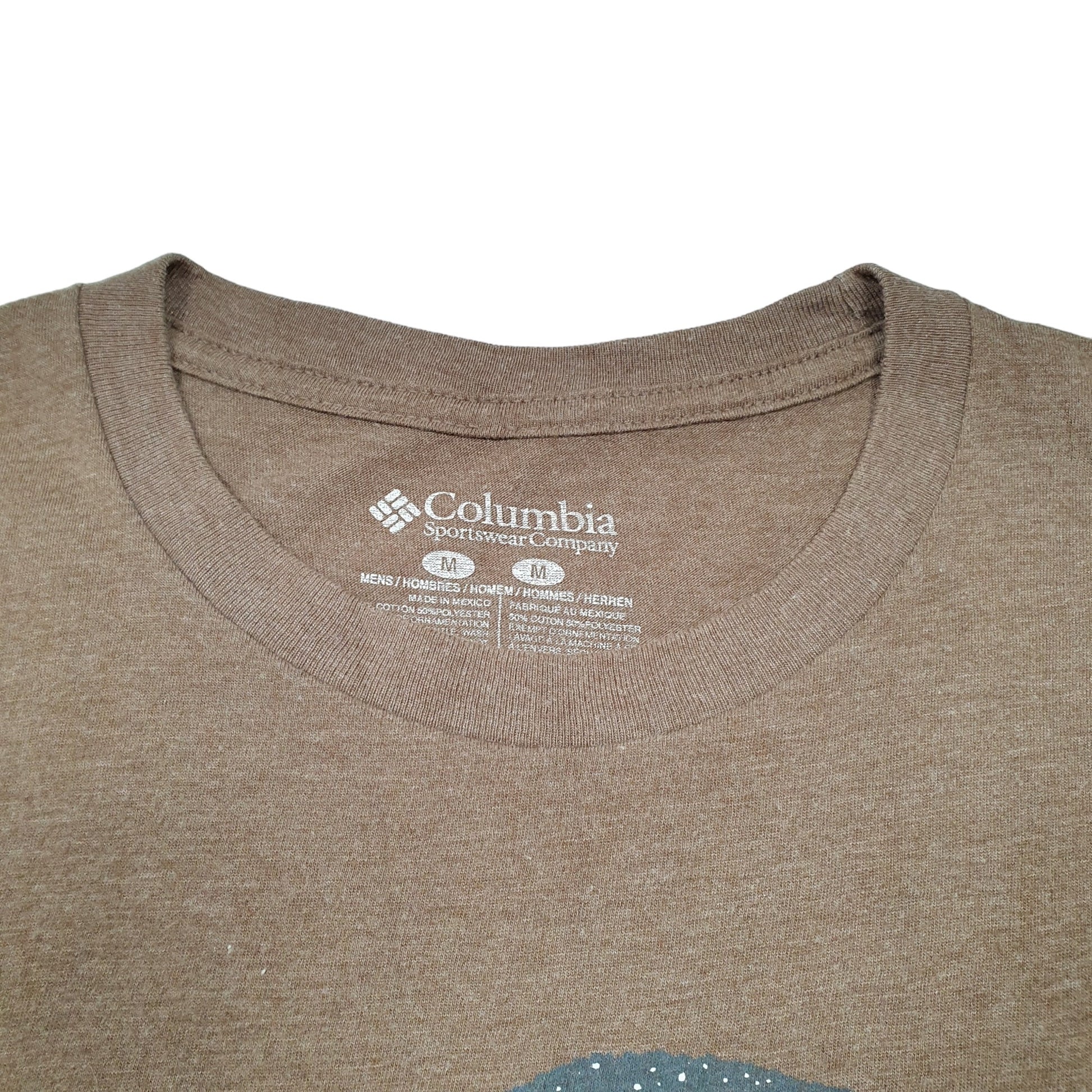 Mens Brown Columbia Sportswear Buffalo Mountain Short Sleeve T Shirt