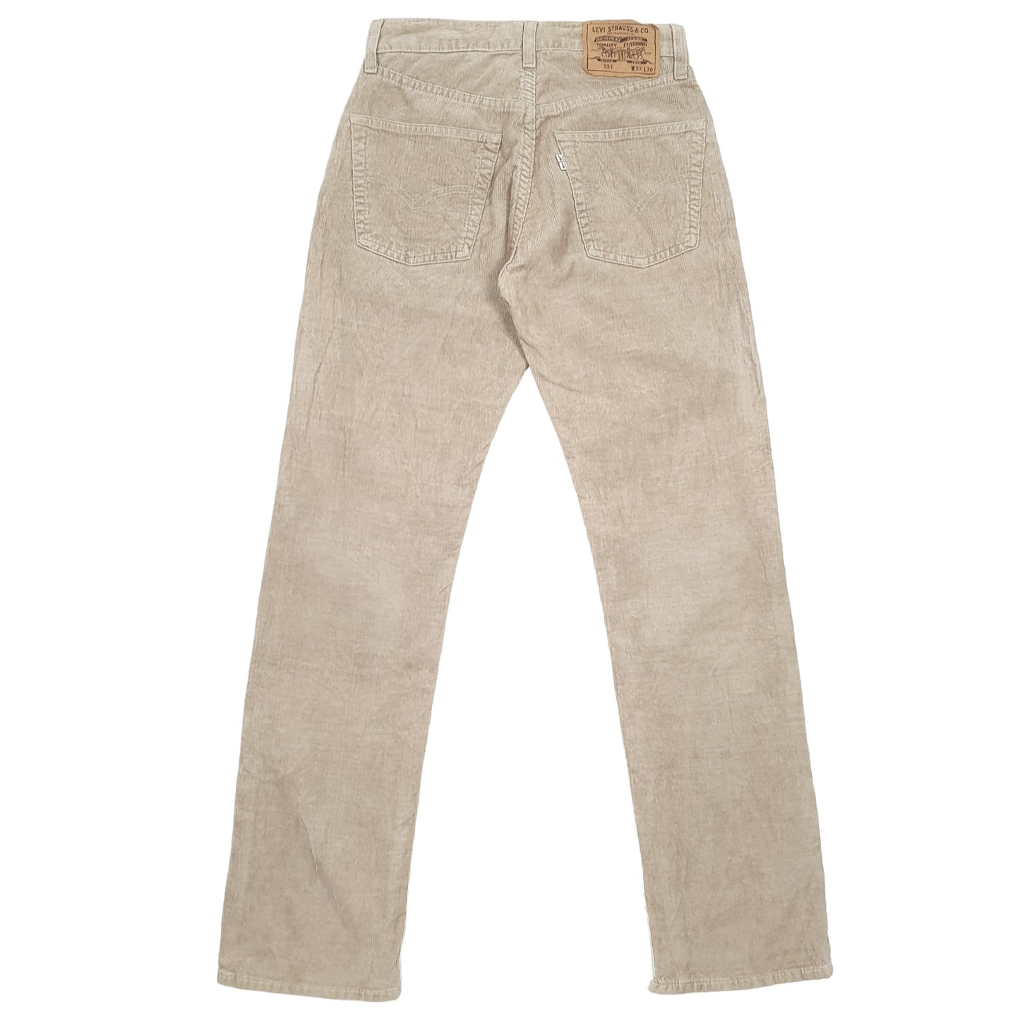 Mens Beige Levis 551 Corduroy Trousers