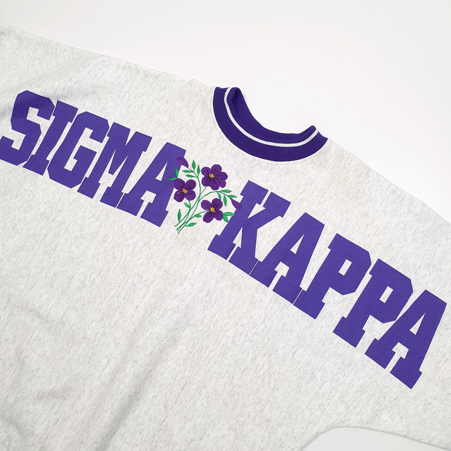 Benchmark Sigma Kappa USA College Crewneck L Grey