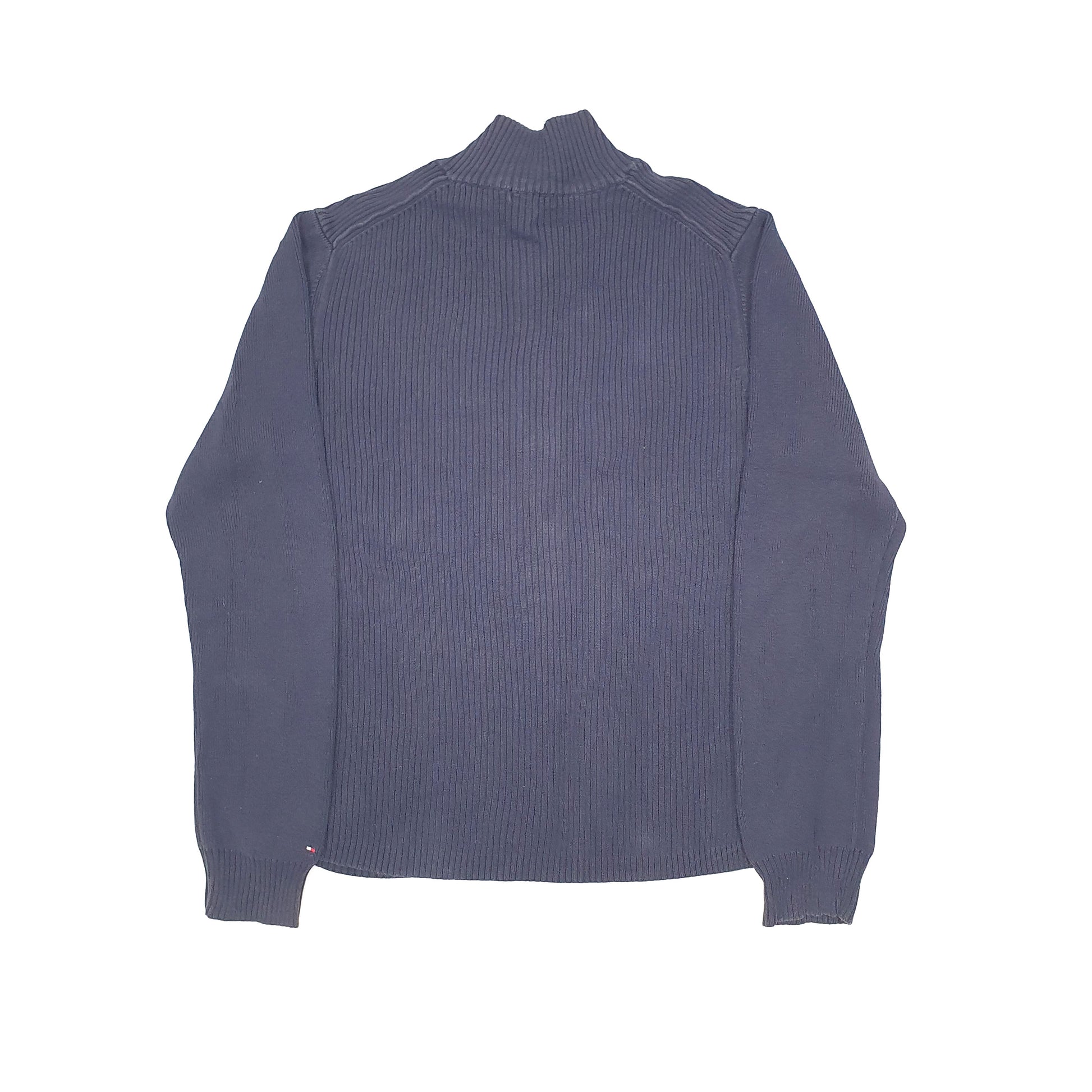 Tommy Hilfiger Spellout Quarter Zip M Navy