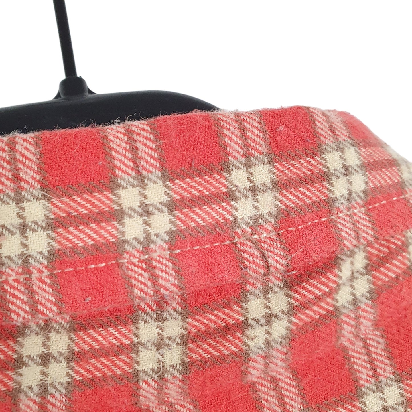 Land's End Overshirt Shacket Long Sleeve Regular Fit Check Shirt Red