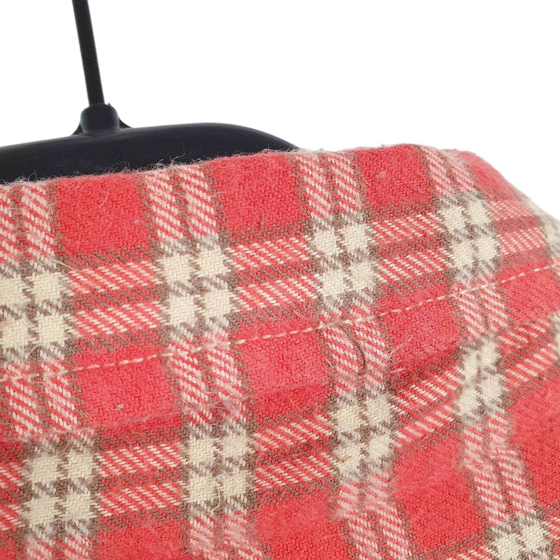 Land's End Overshirt Shacket Long Sleeve Regular Fit Check Shirt Red