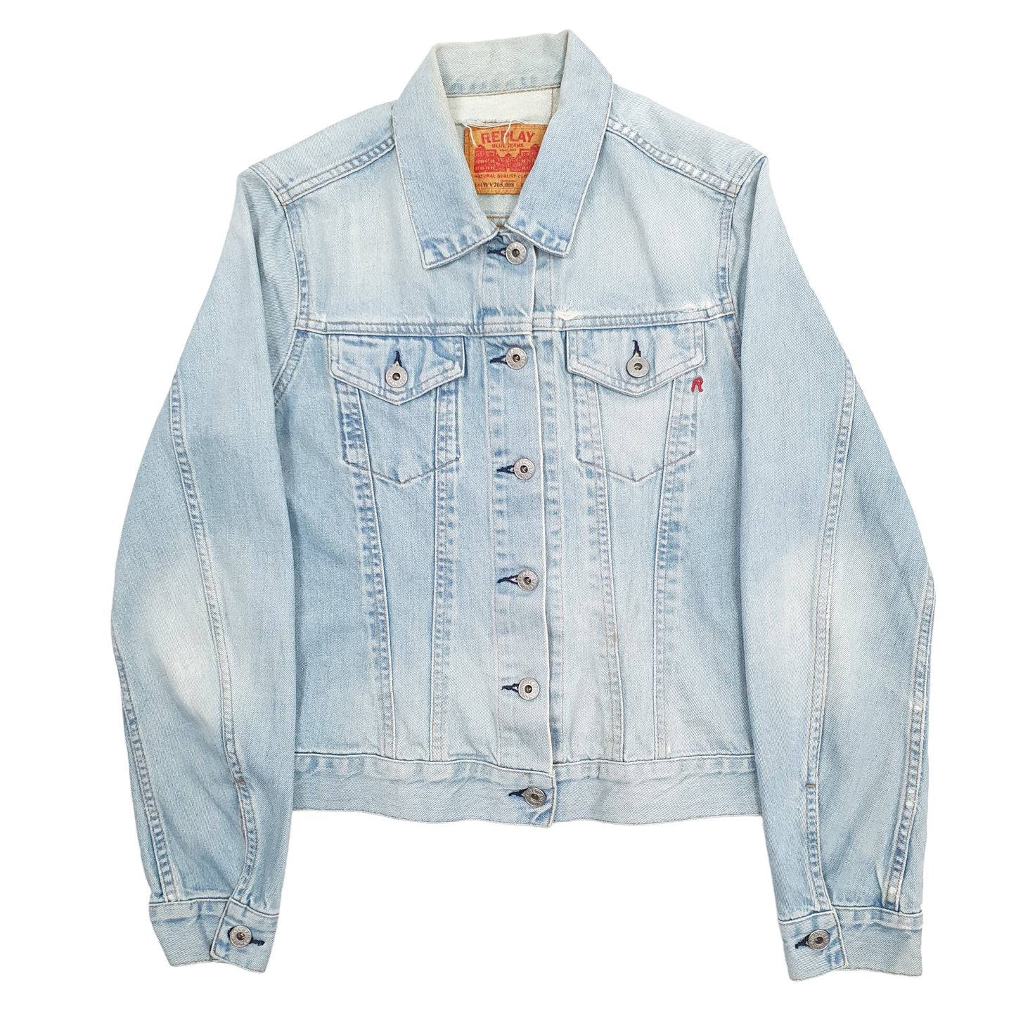 Womens Blue Replay Trucker Denim Jacket Coat