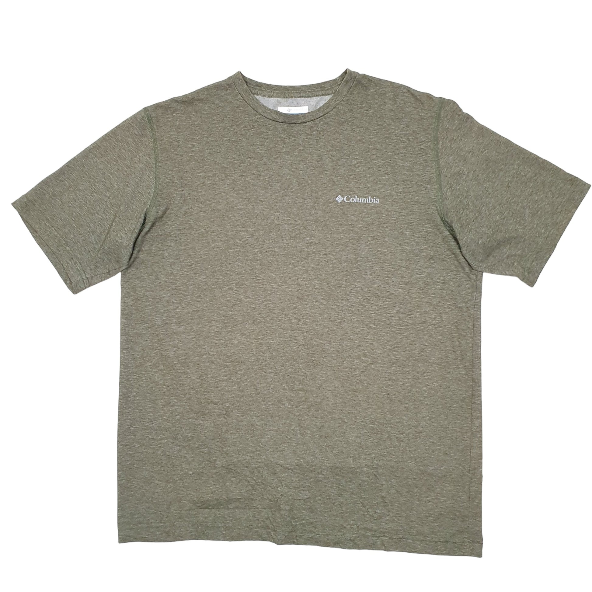 Mens Khaki Columbia Sportswear Blend Active Omni Wick Short Sleeve T Shirt