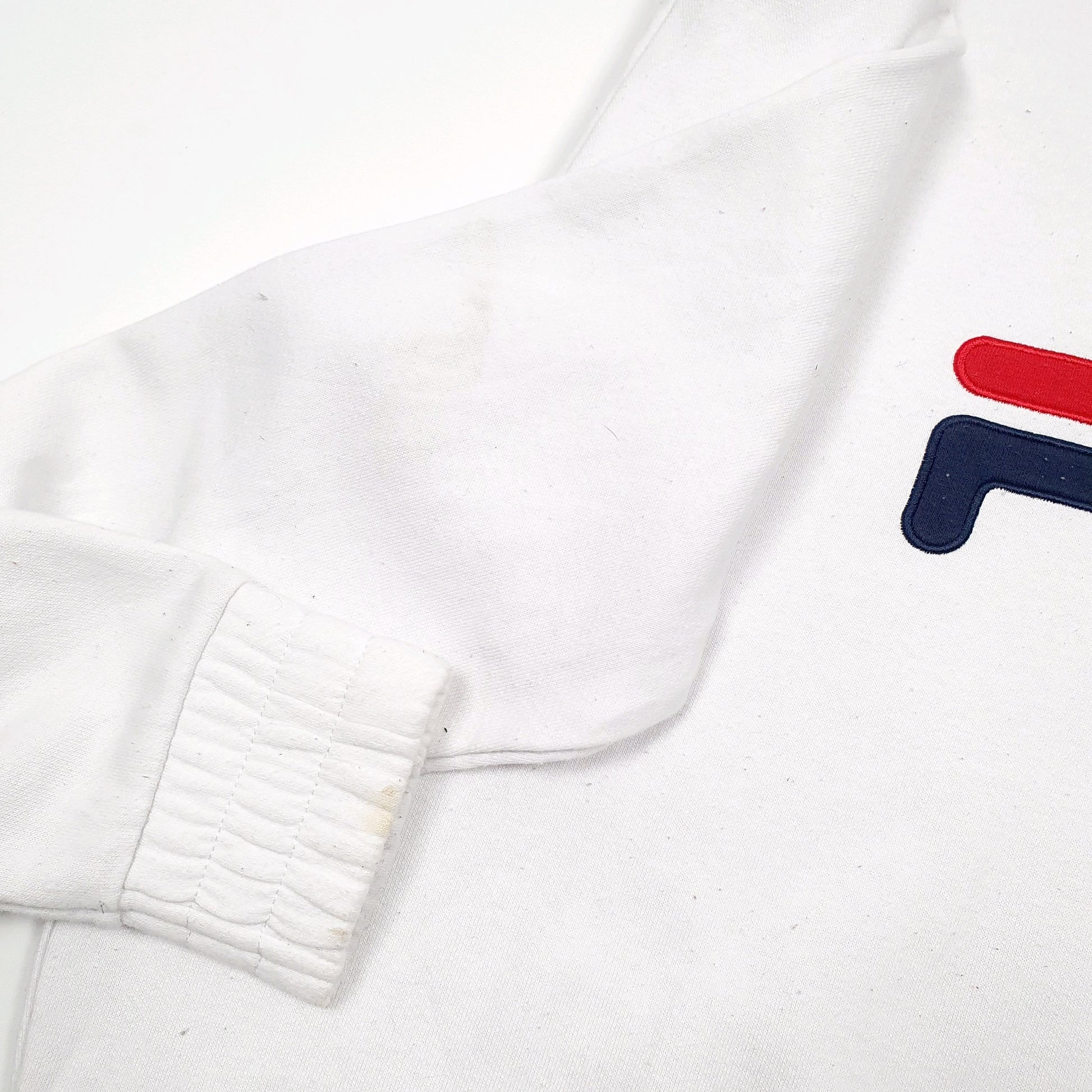 Fila Spellout Quarter Zip L White