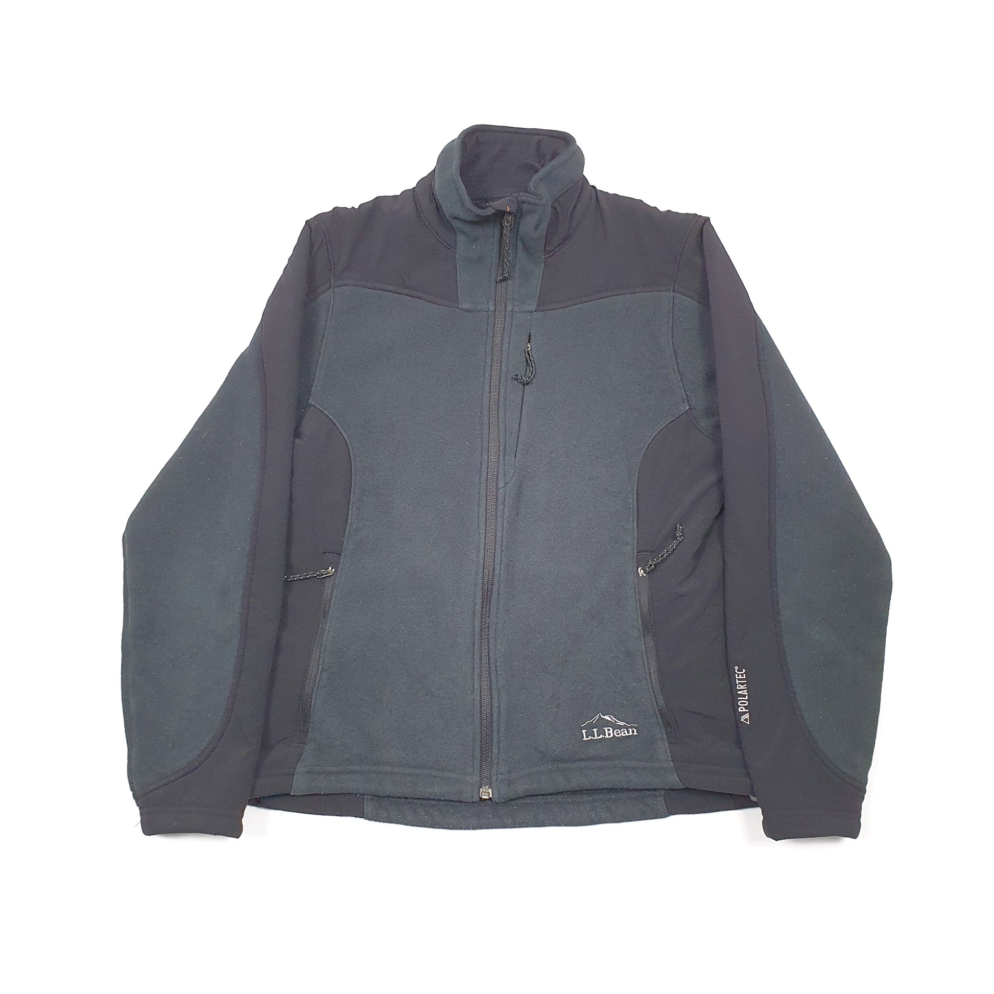 LL Bean Full Zip Fleece S Black