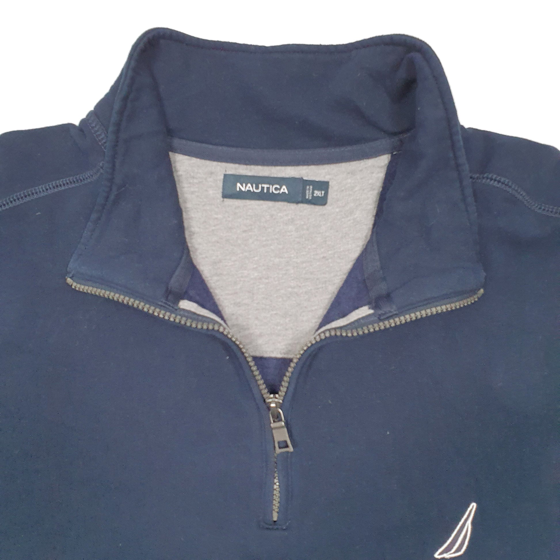 Mens Navy Nautica  Quarter Zip Jumper