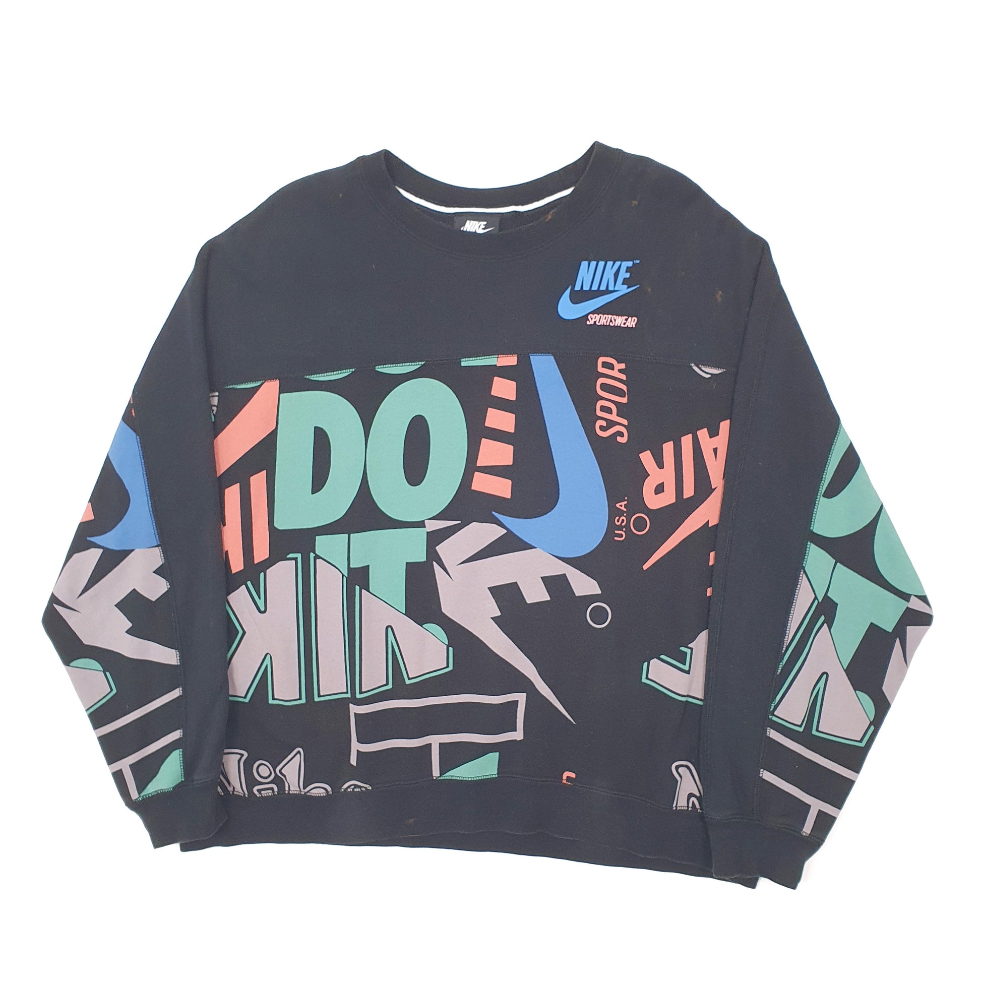 Womens Black Nike  Crewneck Jumper