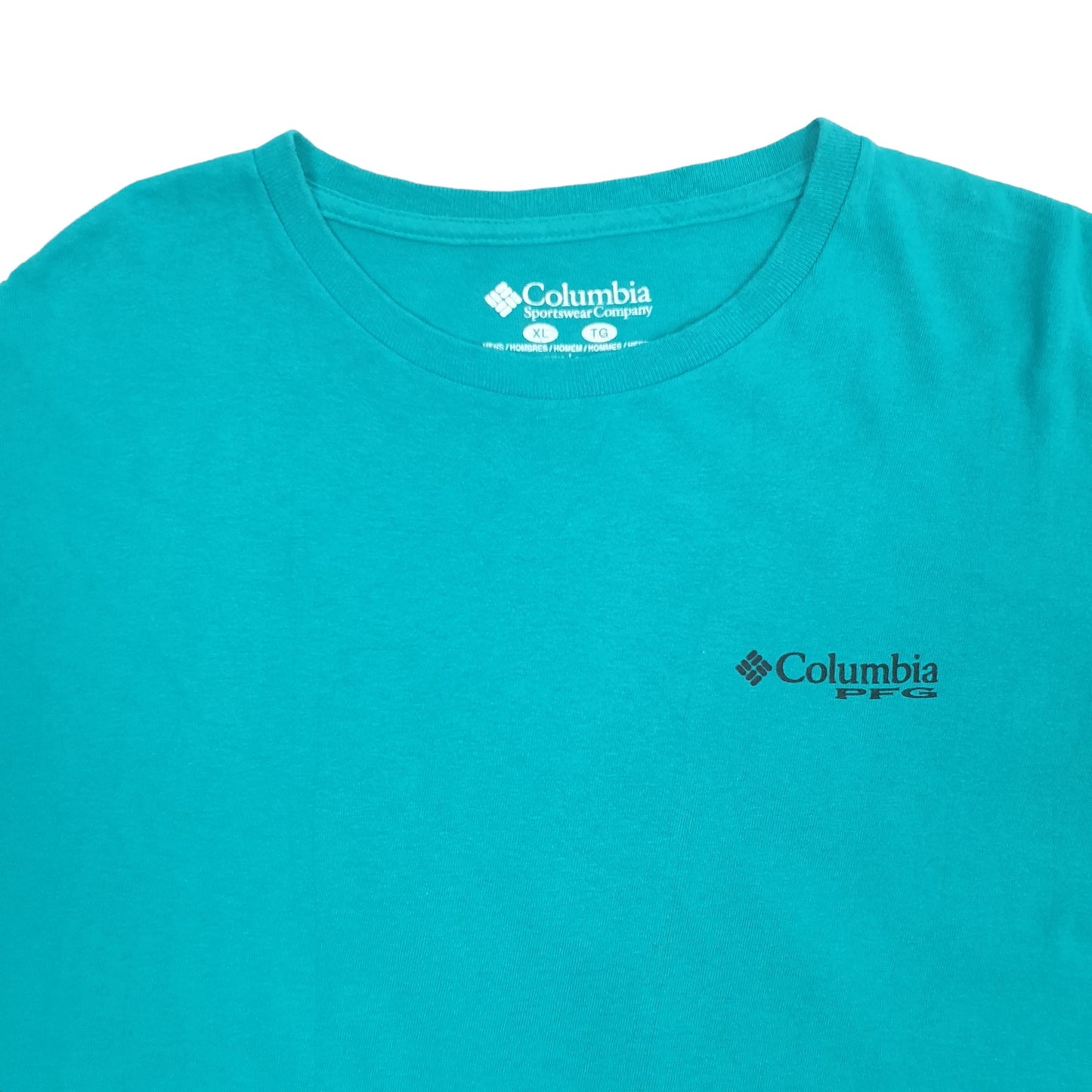 Mens Green Columbia Sportswear Performance Fishing Gear Short Sleeve T Shirt