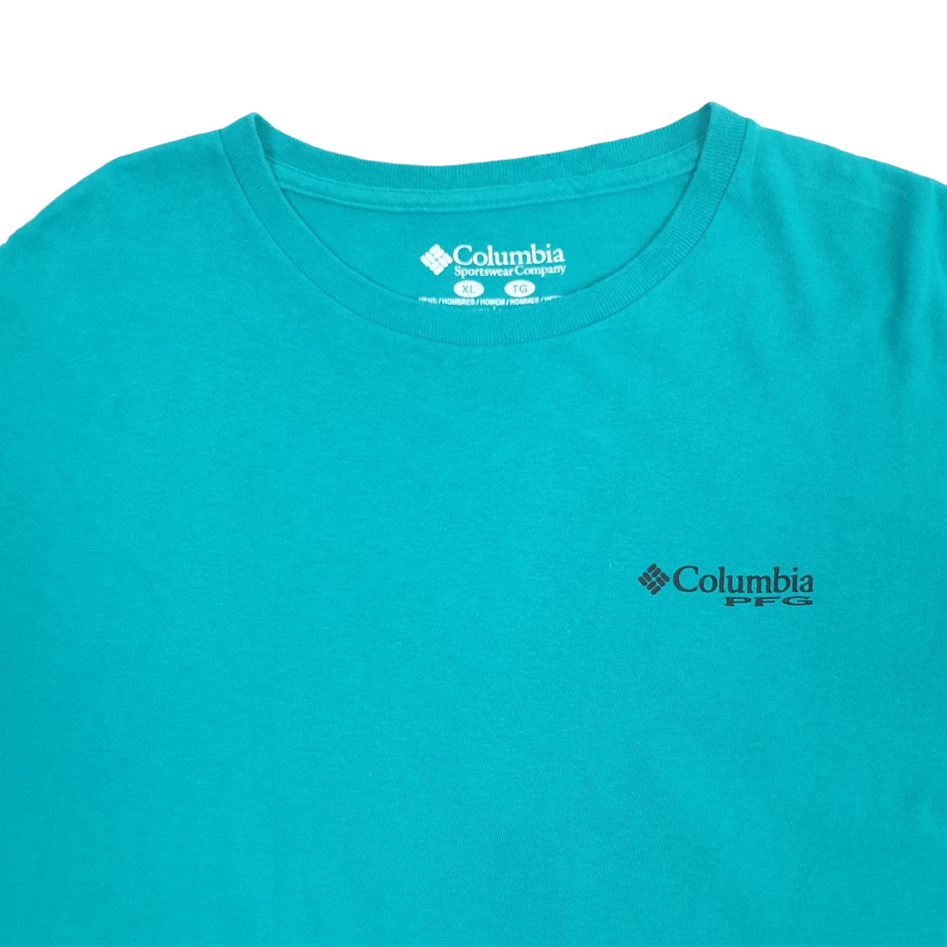 Mens Green Columbia Sportswear Performance Fishing Gear Short Sleeve T Shirt