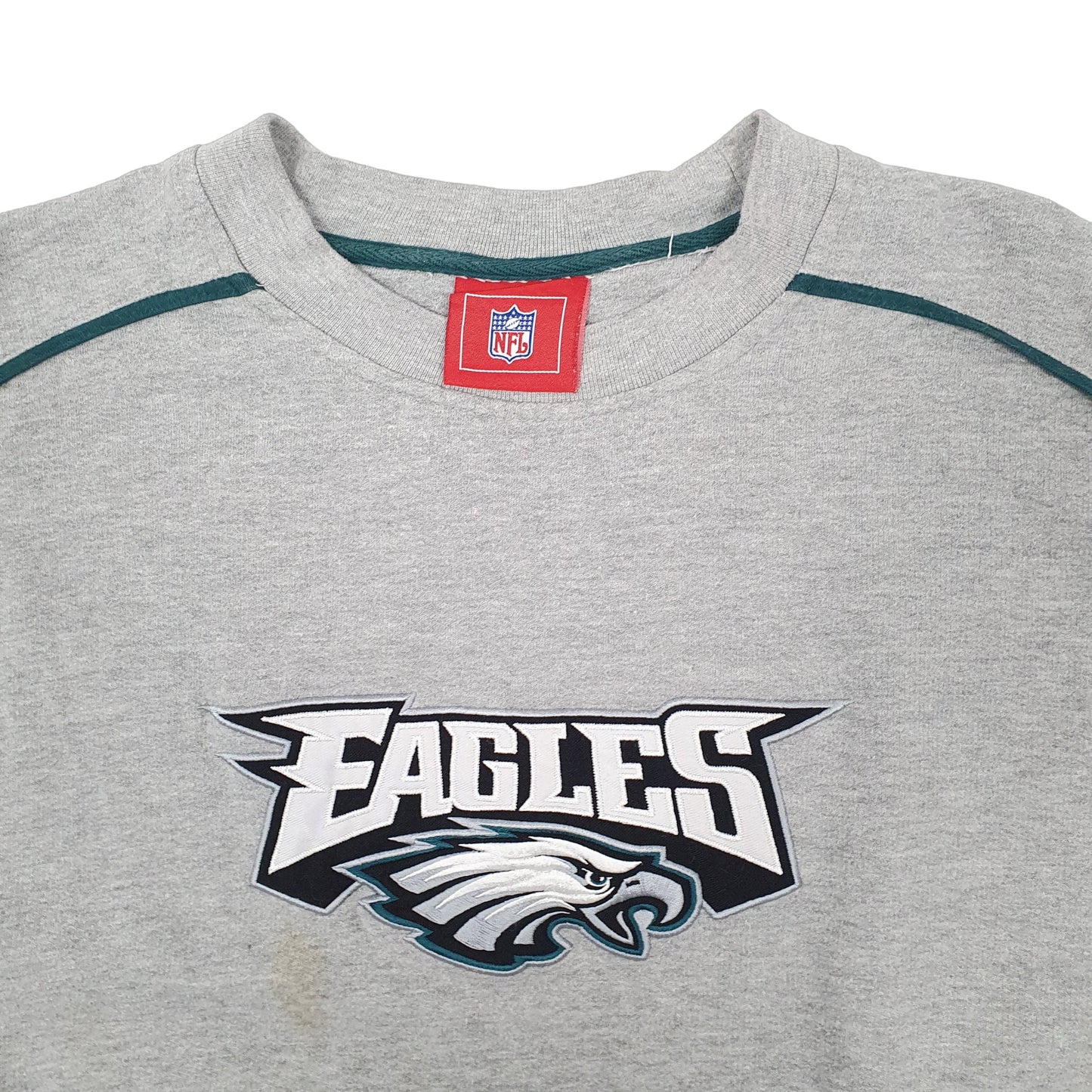 Mens Grey NFL Philadelphia Eagles USA Football Crewneck Jumper