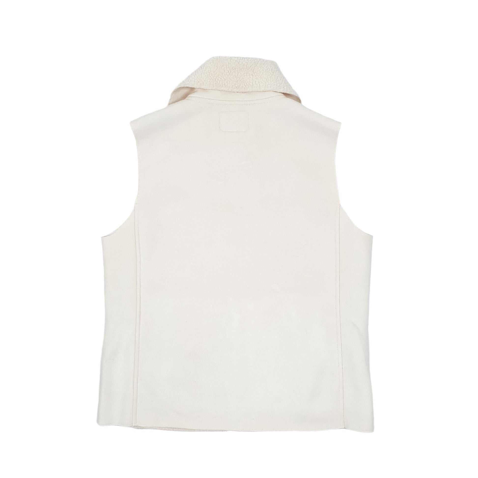 Ralph Lauren Sheepskin Sherpa Lined Gilet Fleece M Cream