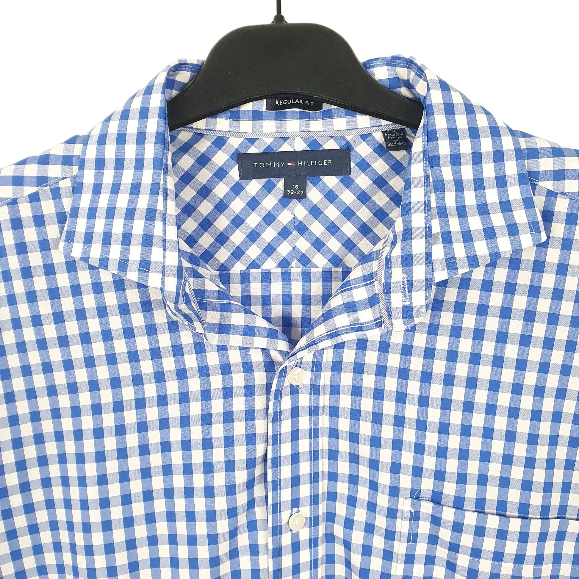Tommy Hilfiger Long Sleeve Regular Fit Gingham Shirt Blue
