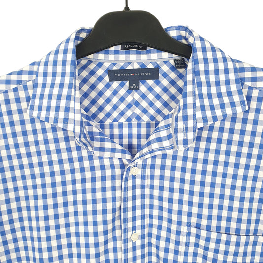 Tommy Hilfiger Long Sleeve Regular Fit Gingham Shirt Blue