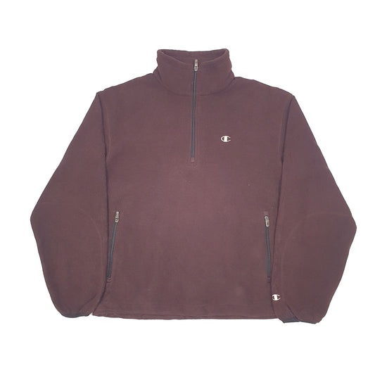 Champion Quarter Zip Fleece L Burgundy