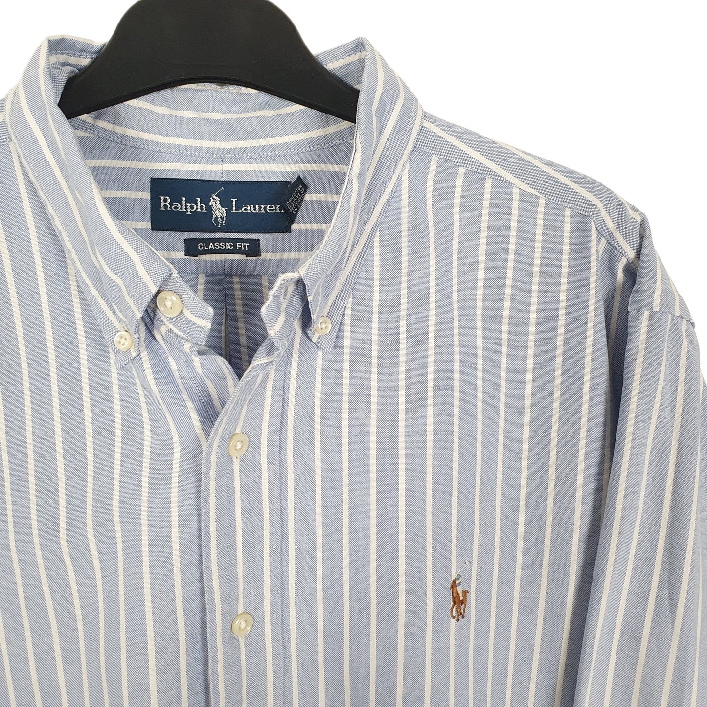 Ralph Lauren Long Sleeve Classic Fit Striped Shirt Blue