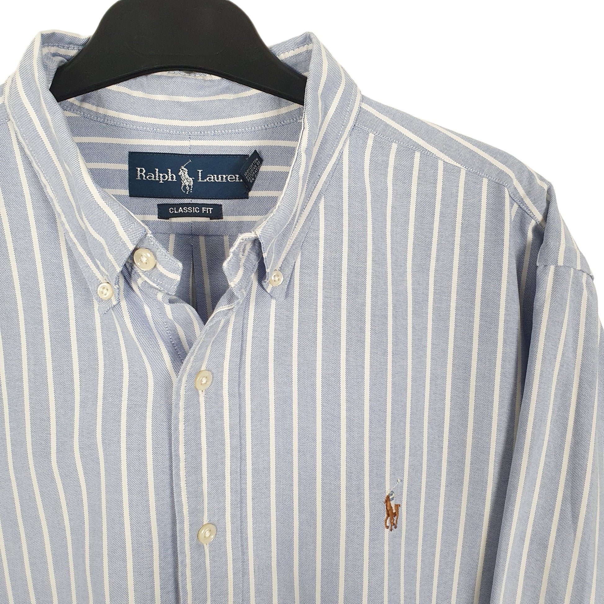 Ralph Lauren Long Sleeve Classic Fit Striped Shirt Blue