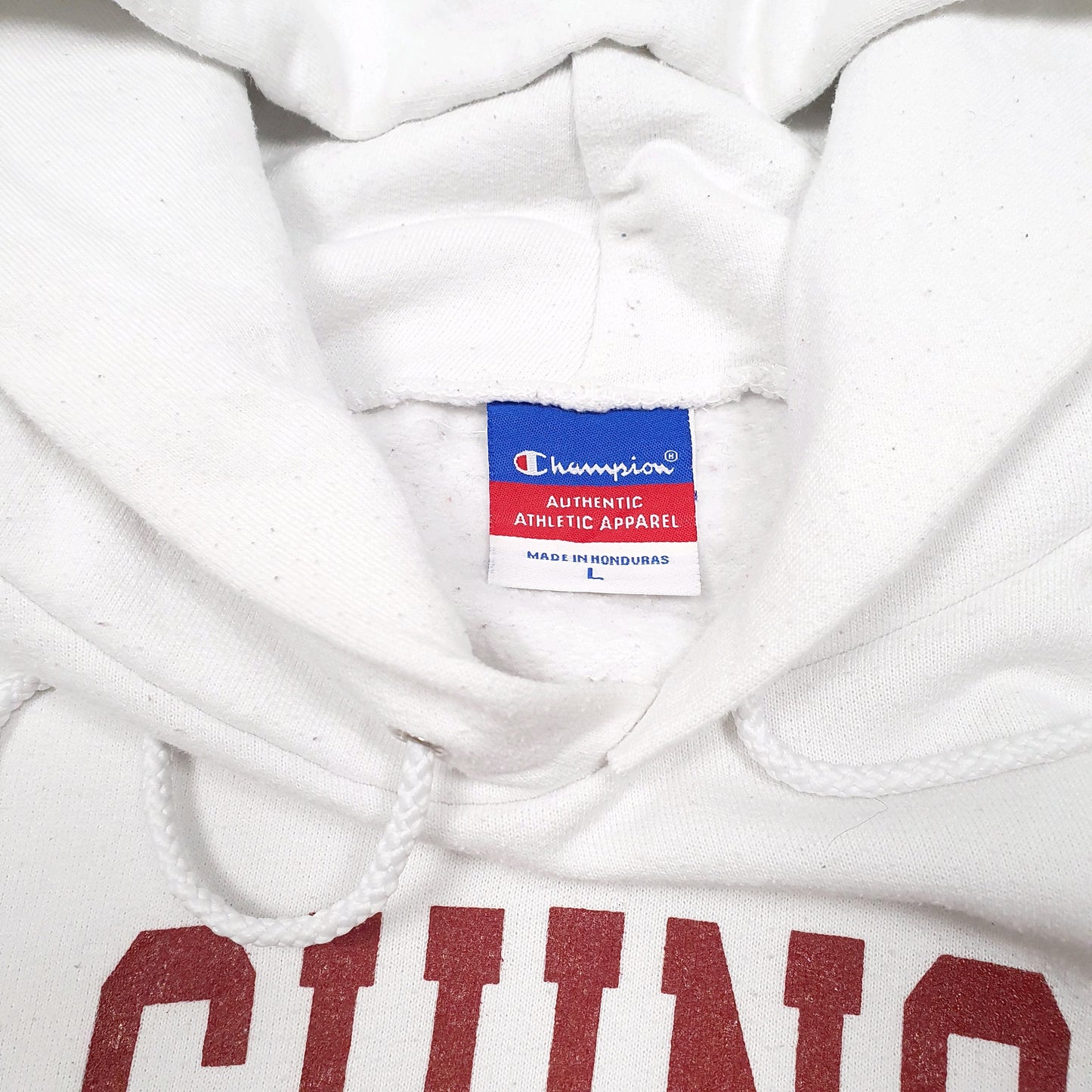 Mens White Champion Washington State College Hoodie Jumper