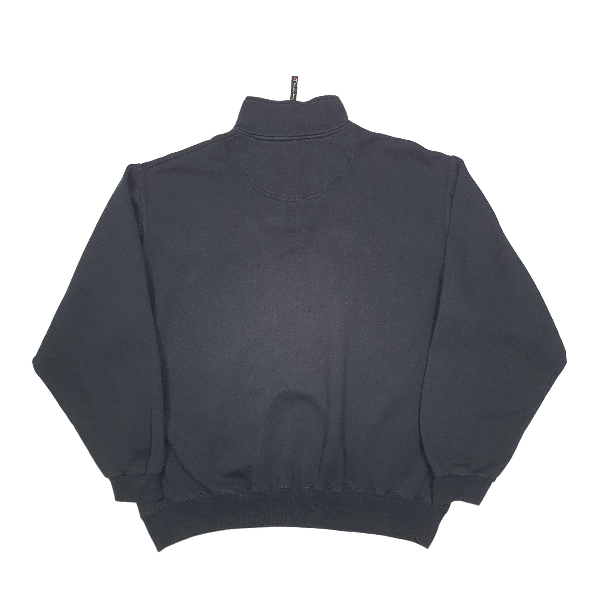 Mens Black Champion  Quarter Zip Jumper