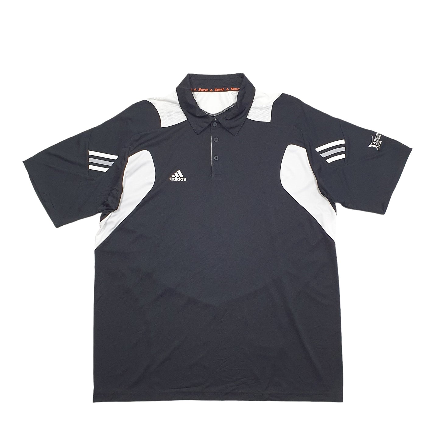 Adidas Golf  Scorch  Archie Harvey Short Sleeve Polyester Polo Shirt Black
