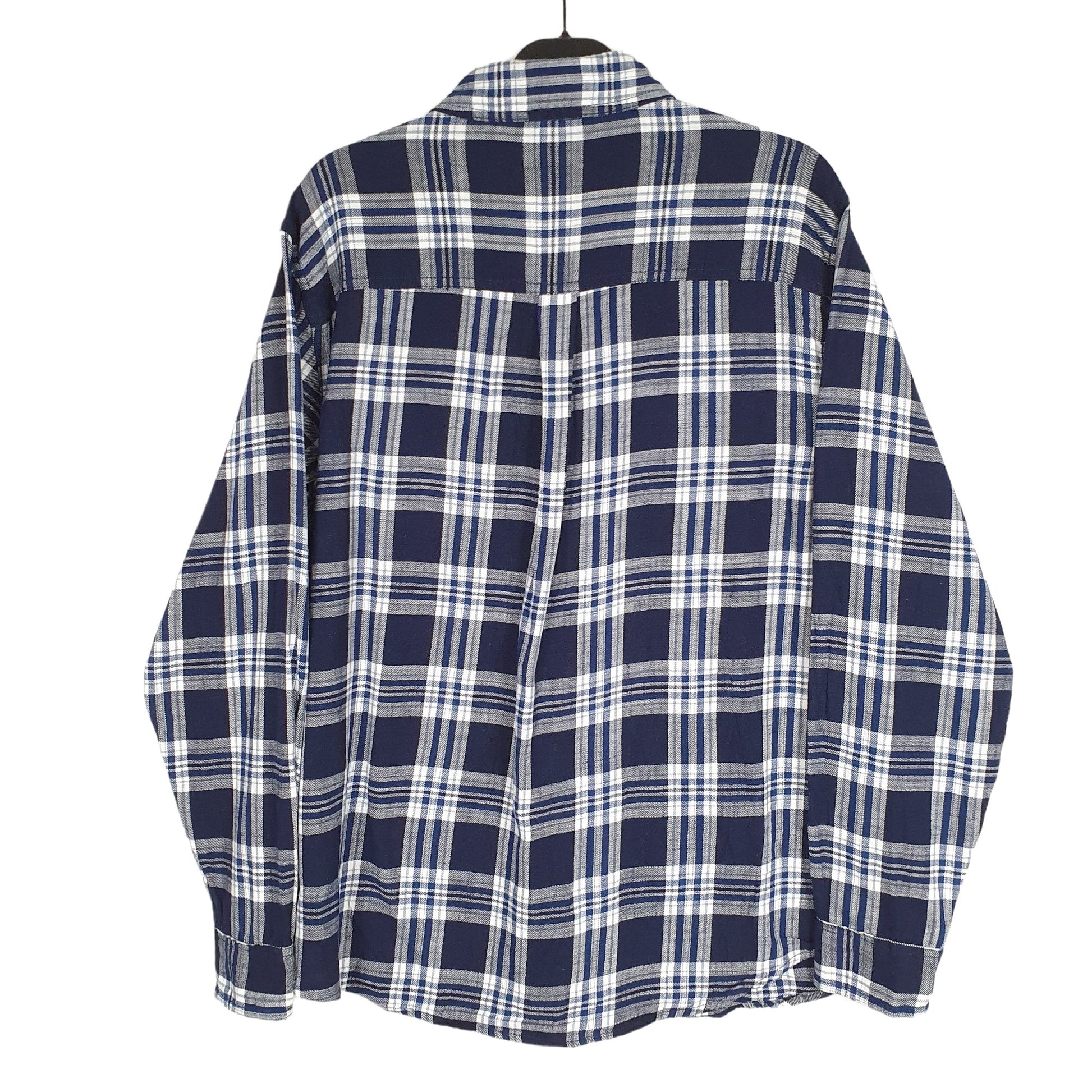 Mountain Ridge Flannel Shacket Long Sleeve Regular Fit Check Shirt Blue